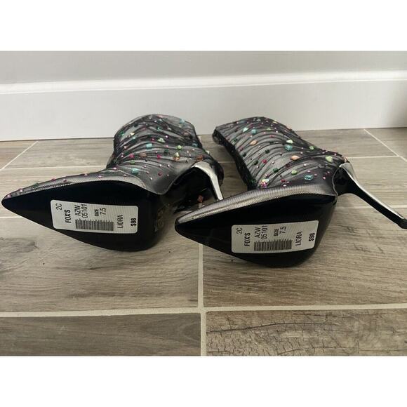 Azalea Wang Liora Women’s Stiletto Mid Calf Bootie Pointed Toe Black 7.5 NIB - Picture 7 of 10